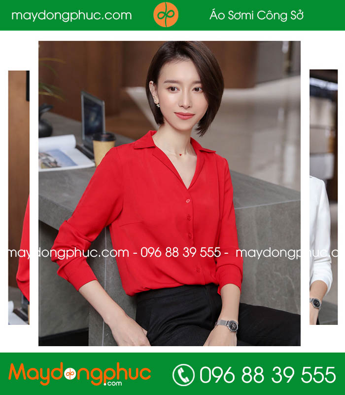 Đồng phục áo sơ mi màu đỏ